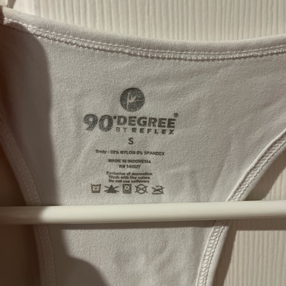 White Athletic racer back tank top - Picture 3 of 3